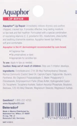 Aquaphor Lip Repair Tubes