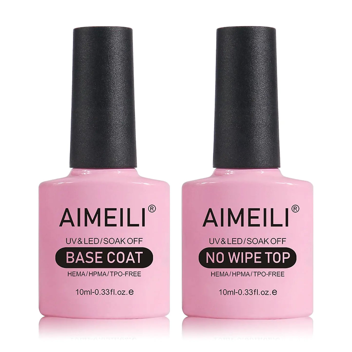 Juego de capa base y superior de esmalte de uñas en gel AIMEILI que no necesita limpieza