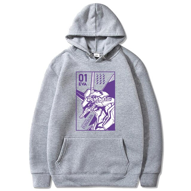 Anime EVA Men's Long Sleeve Hoodies