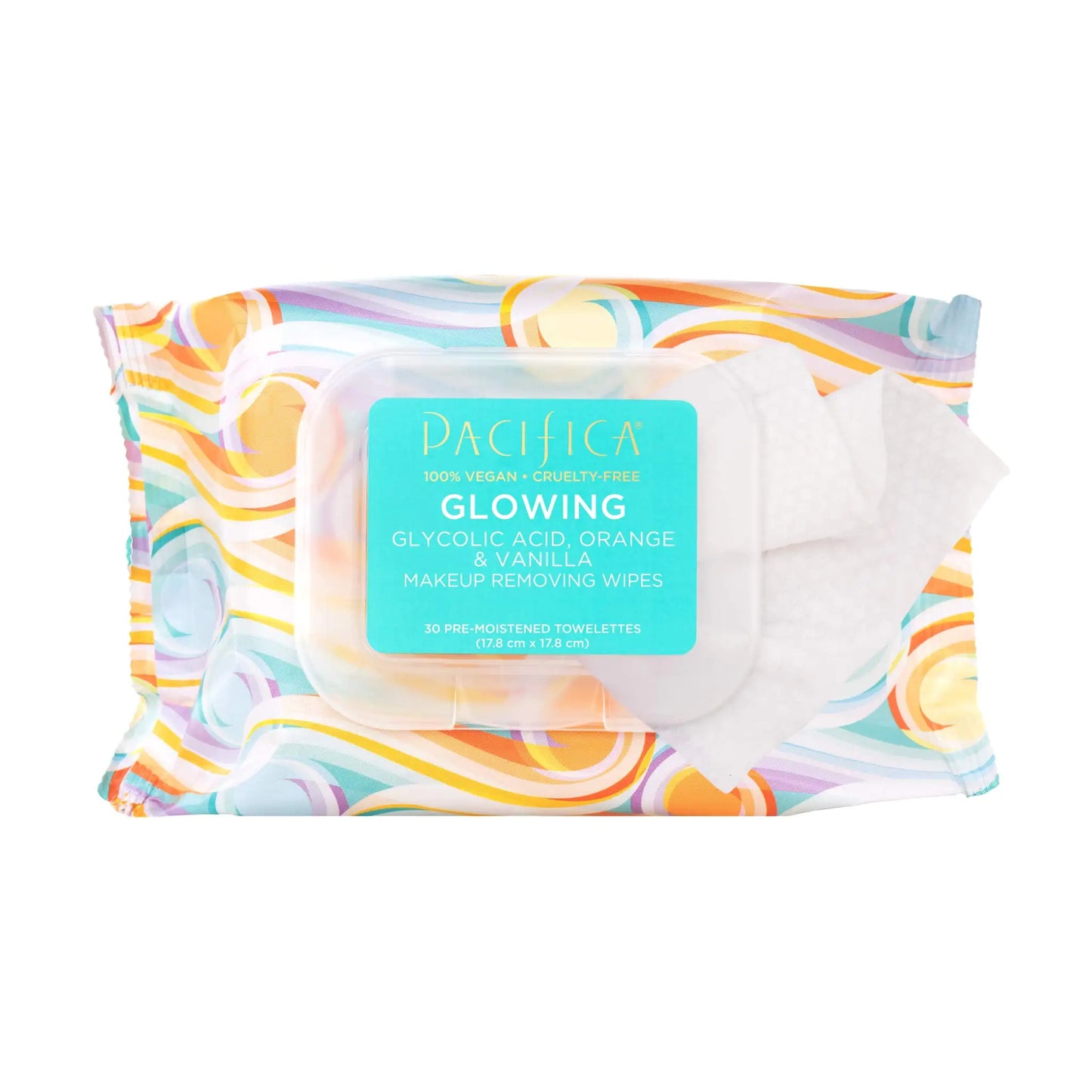 Pacifica Beauty Glowing Glycolic Acid, Orange & Vanilla Makeup Remover Wipes