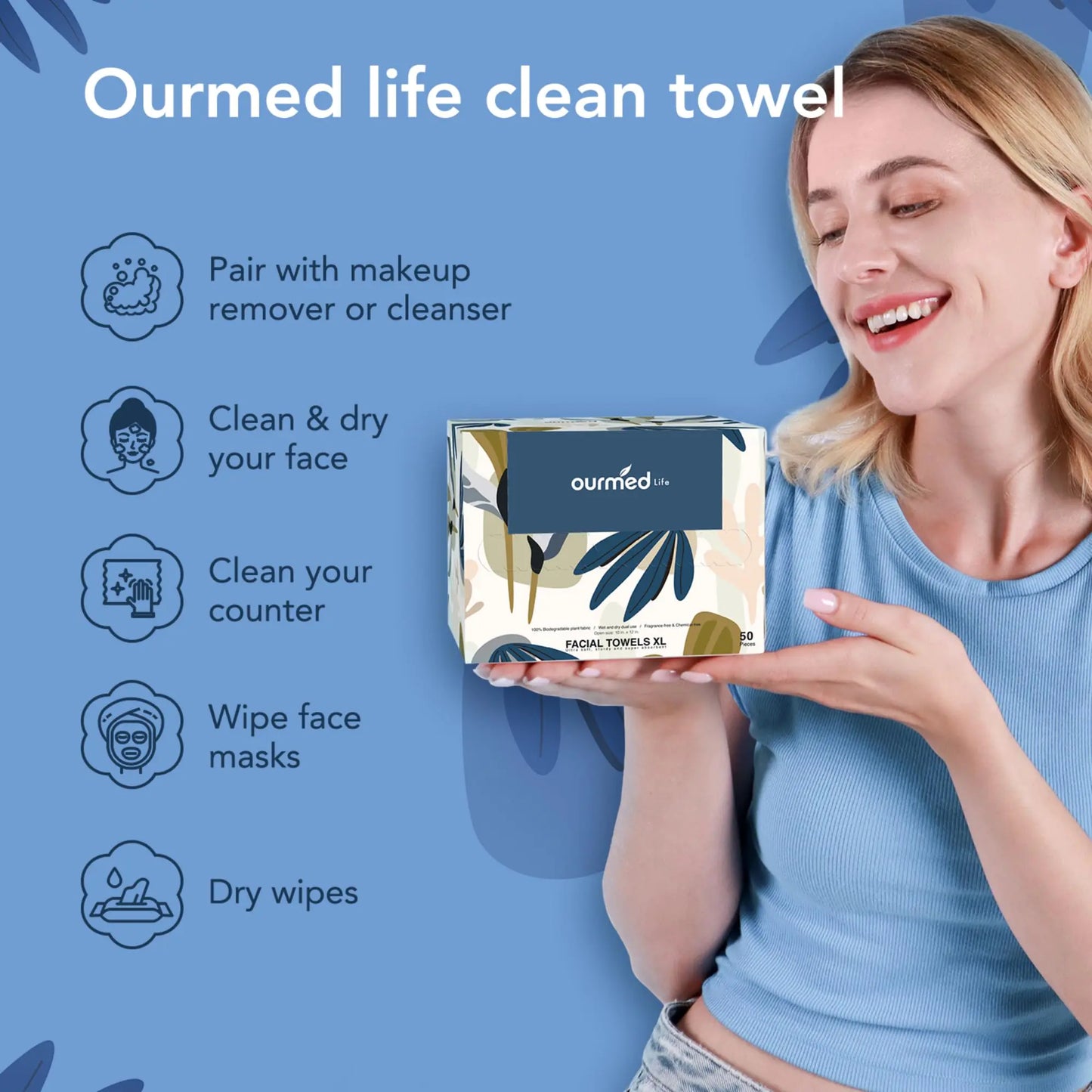 Ourmed Life Disposable Face Towel