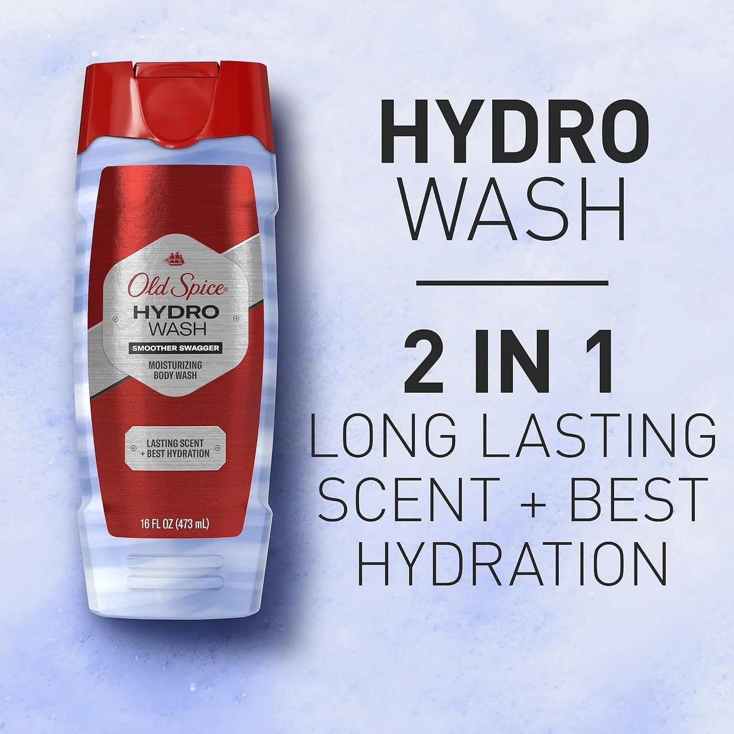 Old Spice Hydro Body Wash for Men, 2 in 1 Lasting Scent