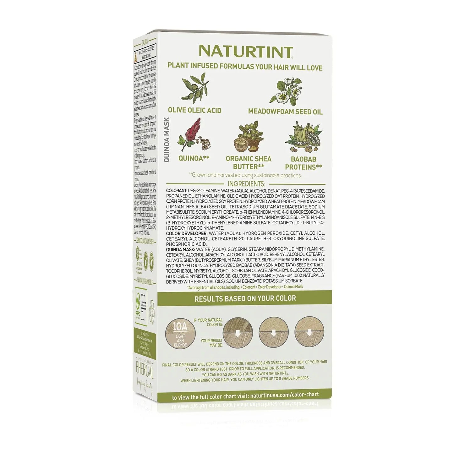 Naturtint Permanent Hair Color 10A Light Ash Blonde