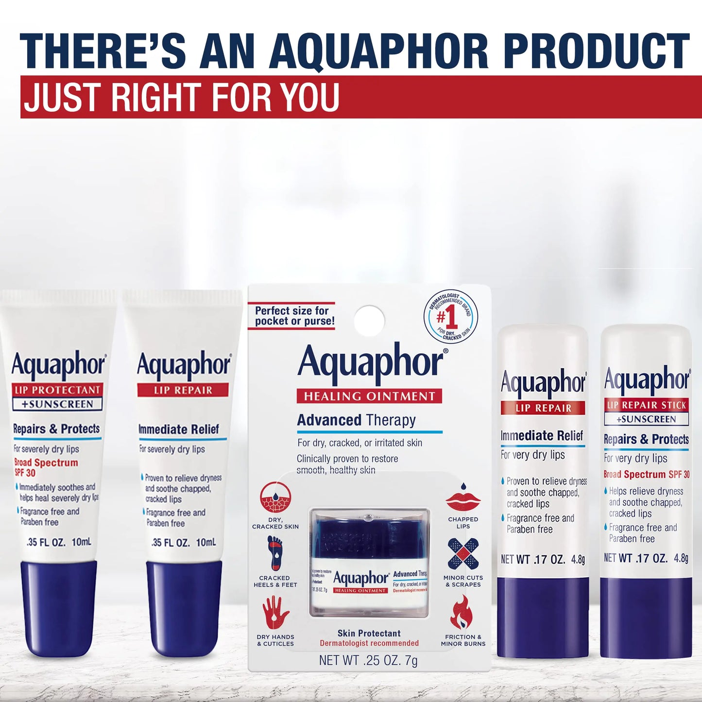 Aquaphor Lip Repair Tubes