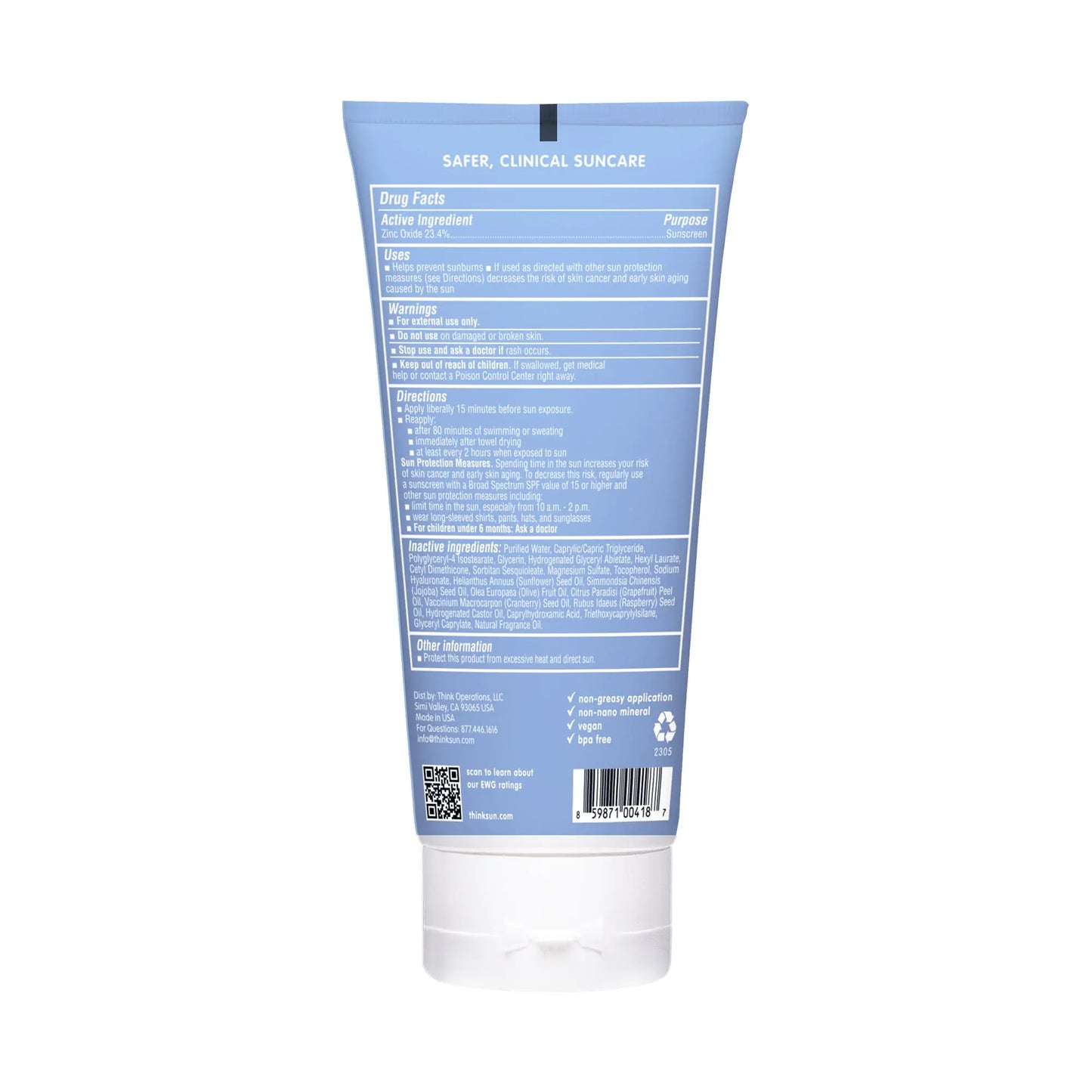 Thinksport SPF 50+ Mineral Sunscreen