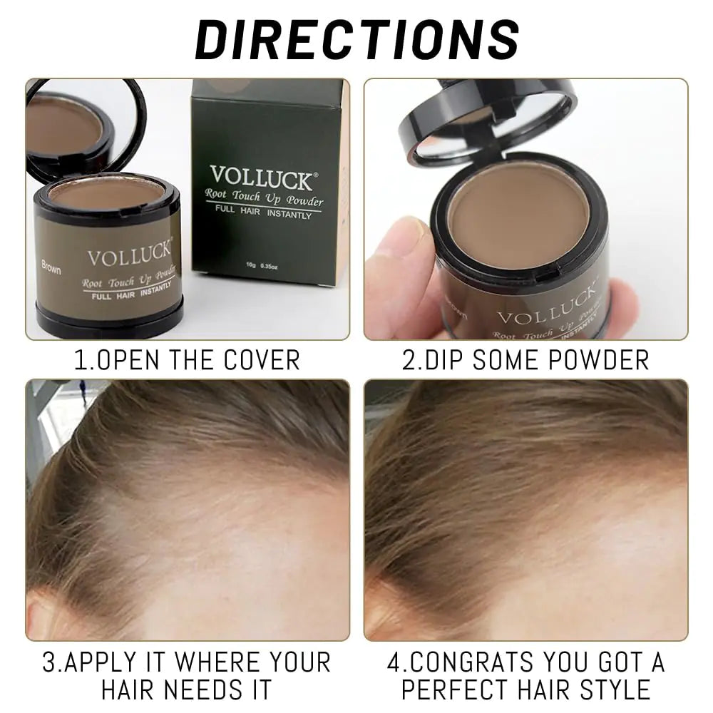 VOLLUCK Root Touch Up Powder for Gray Hair and Beard