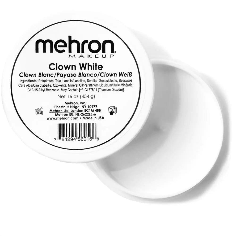 Mehron Makeup Clown White Professional Face Paint Cream Makeup