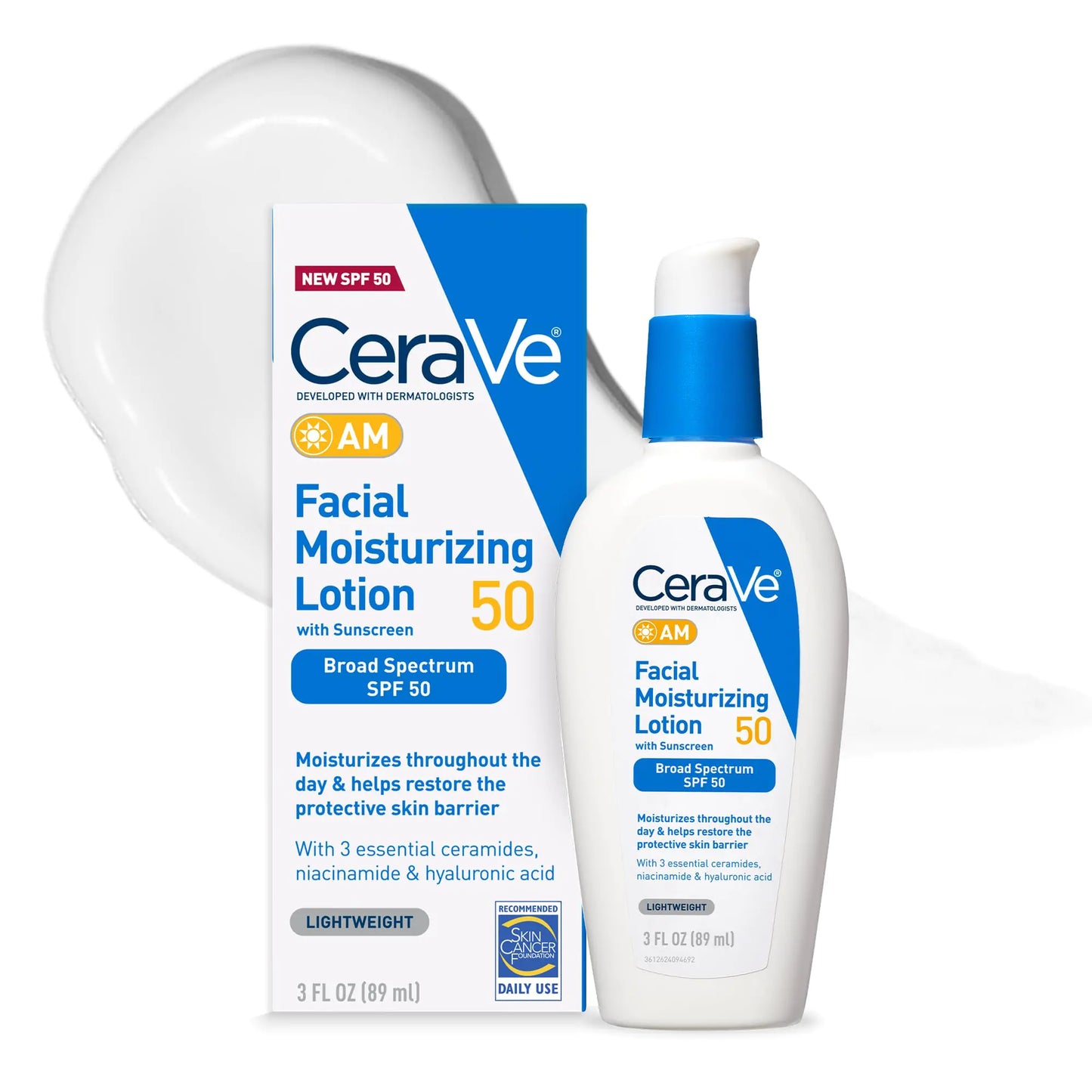 CeraVe AM Facial Moisturizing Lotion SPF 50