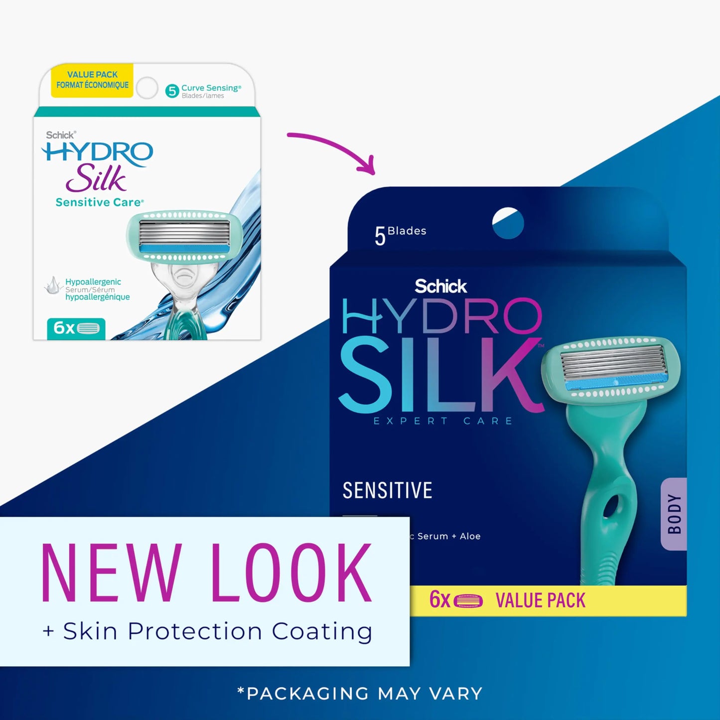 Schick Hydro Silk Sensitive Razor Blade Refills