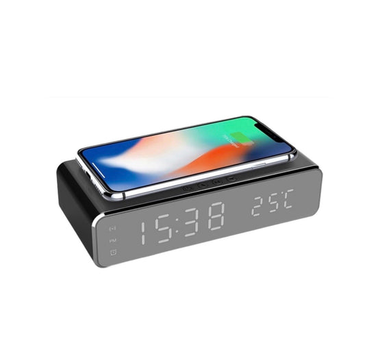 LED Alarm Clock QI Wireless Charger