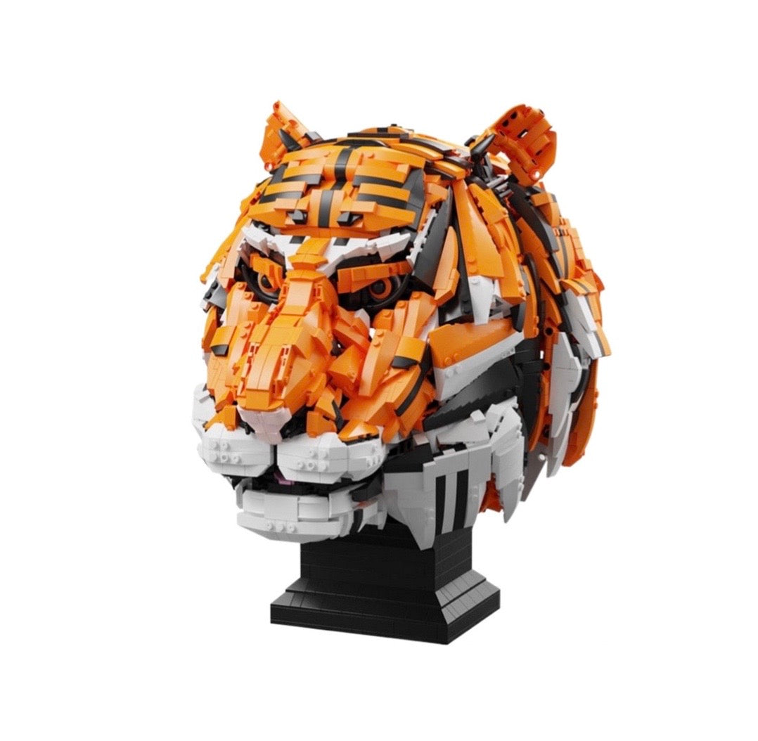 3000pcs Tiger Head Building Blocks