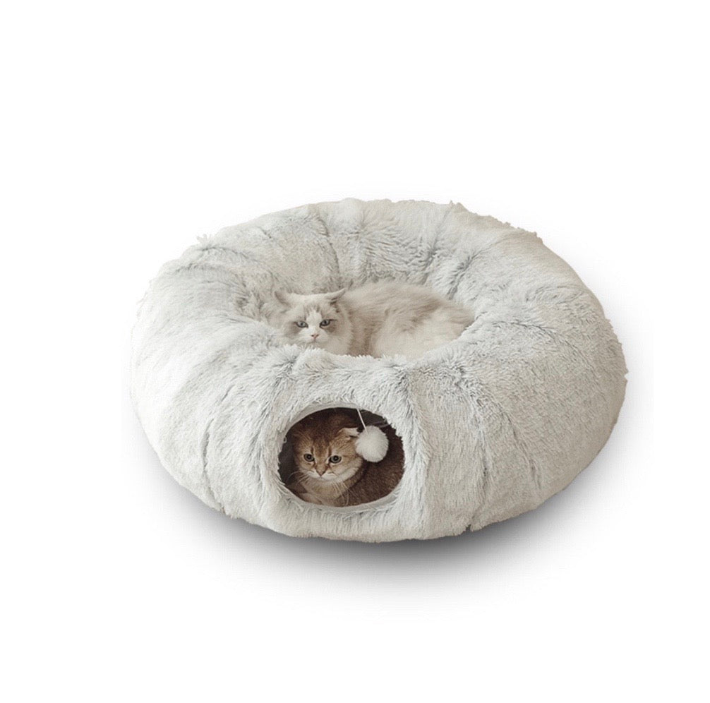 2 In 1 Round Tunnel Cat Beds