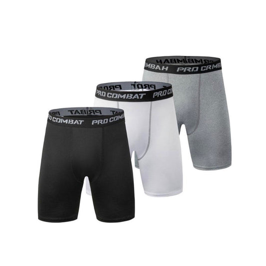 Pantalones cortos elásticos de fitness para hombre