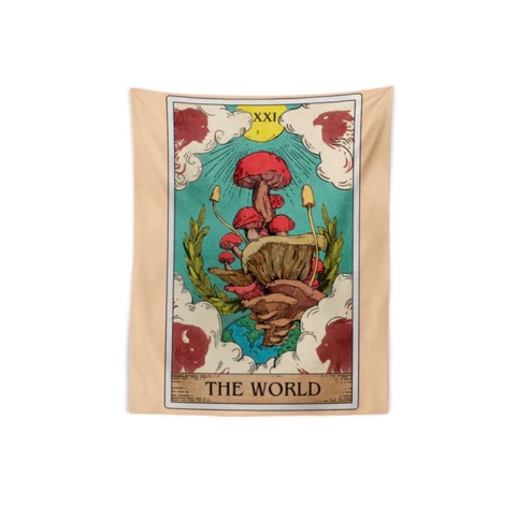 Tarot Mushroom Wall Hanging Tapestry