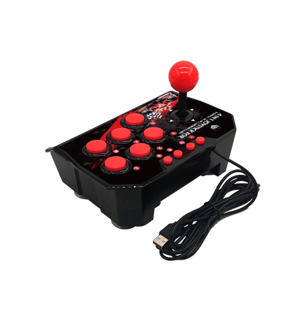 Joystick de juego con cable USB 4 en 1 Retro Arcade