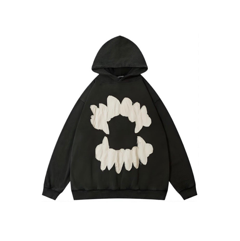 Ripped Teeth Patch Hoodies