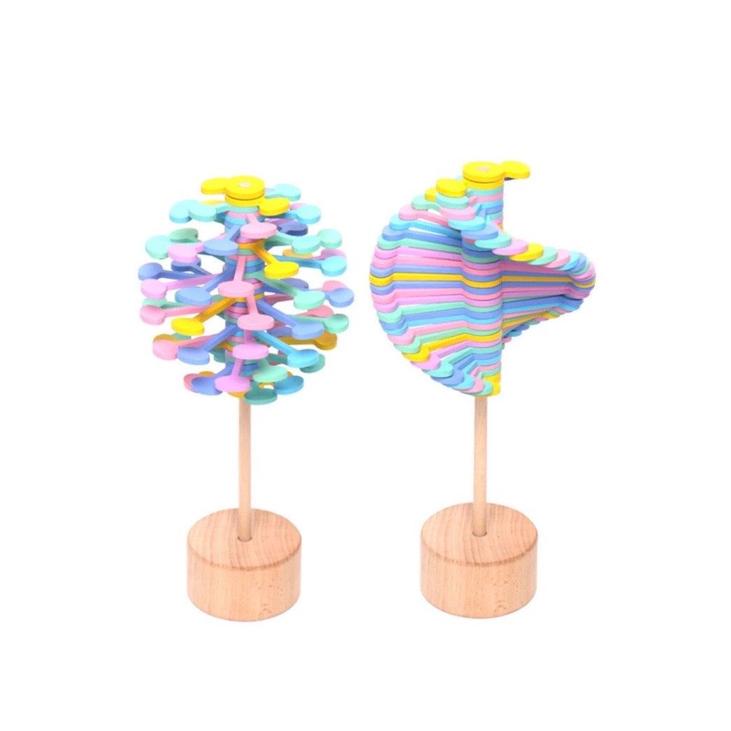 Wooden Spiral Lollipop Stress Relief Toy