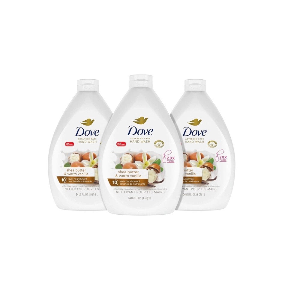 Dove Advanced Care Hand Wash Shea Butter & Warm Vanilla Pack of 3