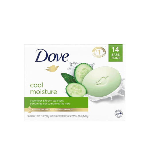 Dove Skin Care Beauty Bar For Softer Skin Cucumber and Green Tea