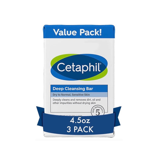 Cetaphil Bar Soap, Deep Cleansing Face and Body Bar