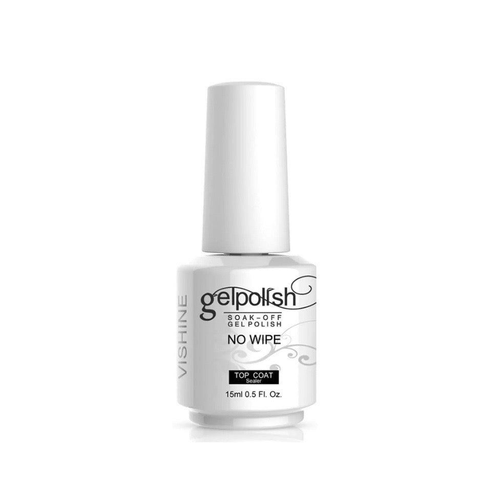 Vishine Top Coat- 15ML No Wipe Top Coat Gel Nail Polish