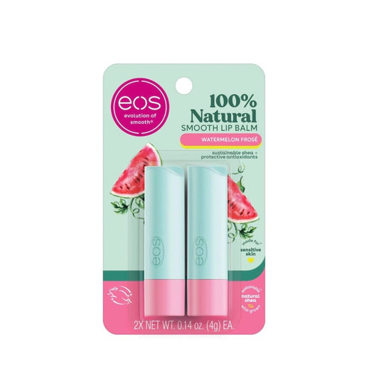 eos 100% Natural Lip Balm, Watermelon Frosé, All-Day Moisture