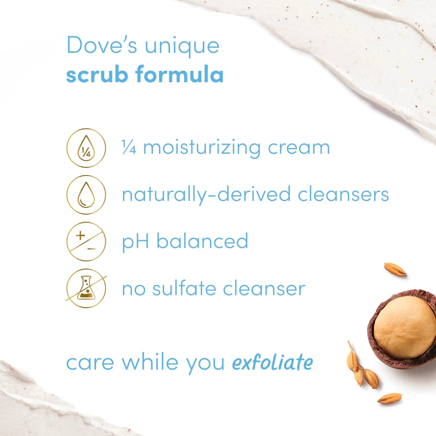 Dove Scrub Macadamia & Rice Milk