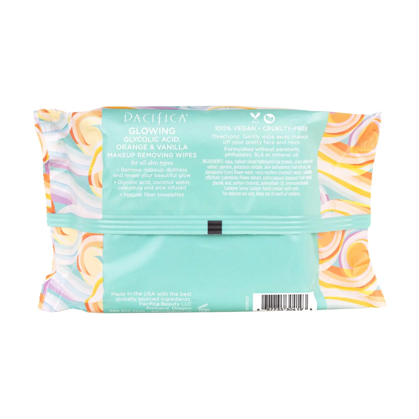 Pacifica Beauty Glowing Glycolic Acid, Orange & Vanilla Makeup Remover Wipes