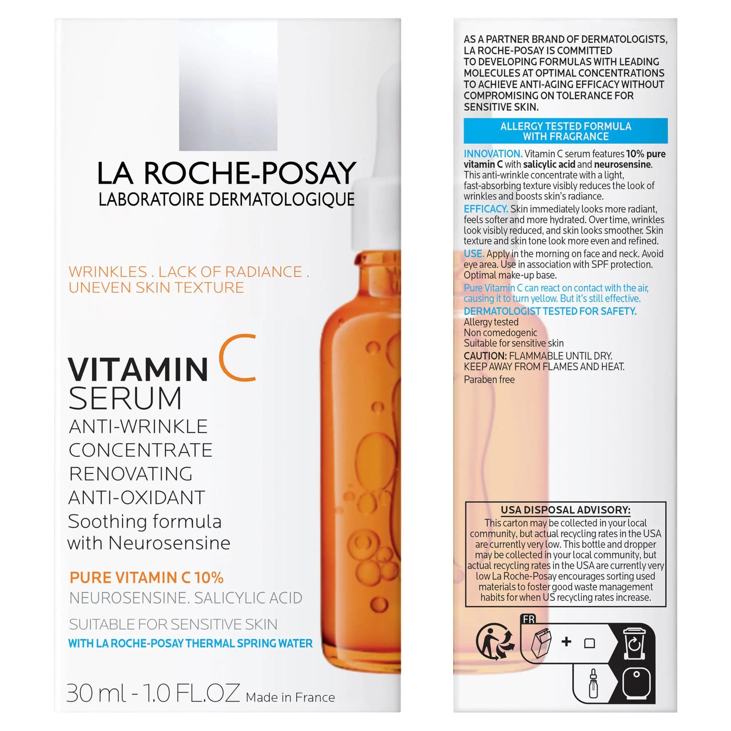 La Roche-Posay Pure Vitamin C Face Serum with Hyaluronic Acid & Salicylic Acid