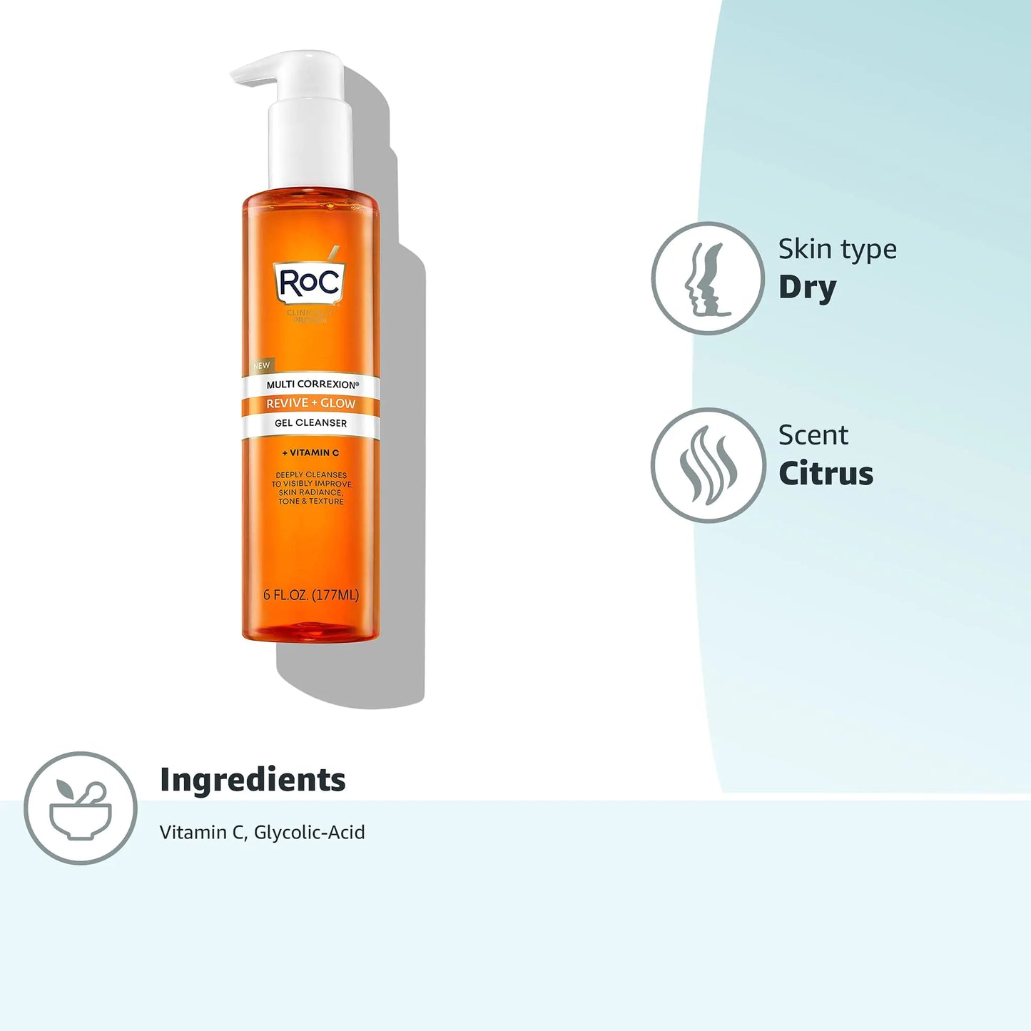 RoC Multi Correxion Revive + Glow Gel Facial Cleanser With Vitamin C