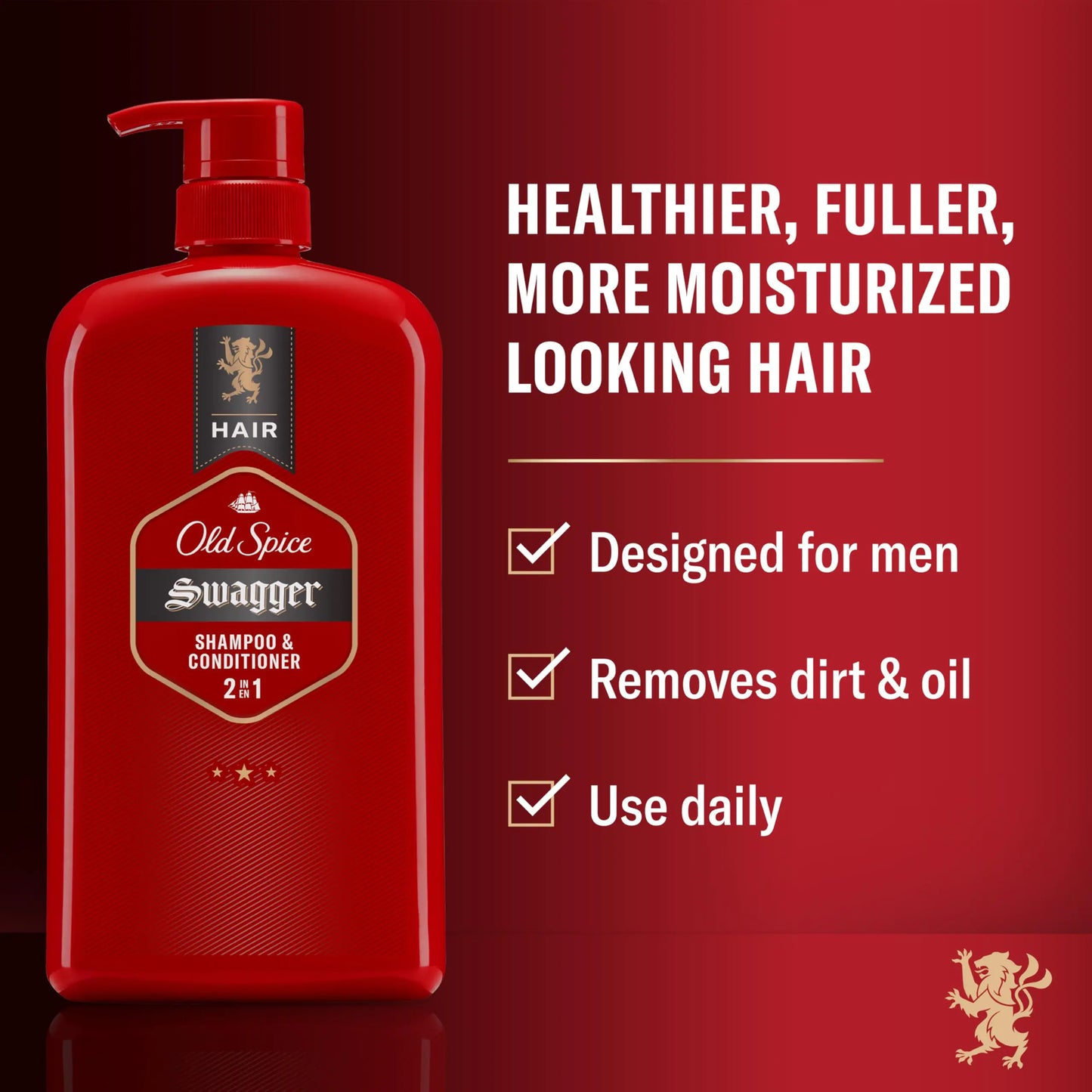 Old Spice Swagger 2-in-1 Shampoo and Conditioner Set for Men