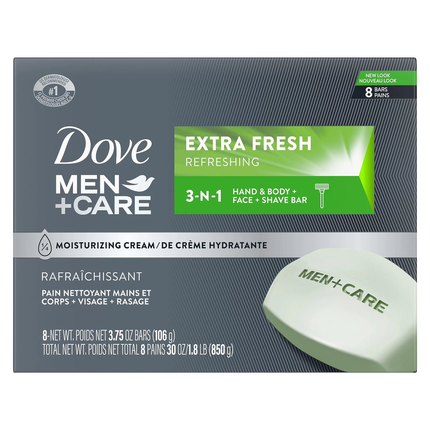 DOVE MEN + CARE 3 in 1 Bar Cleanser for Body, Face