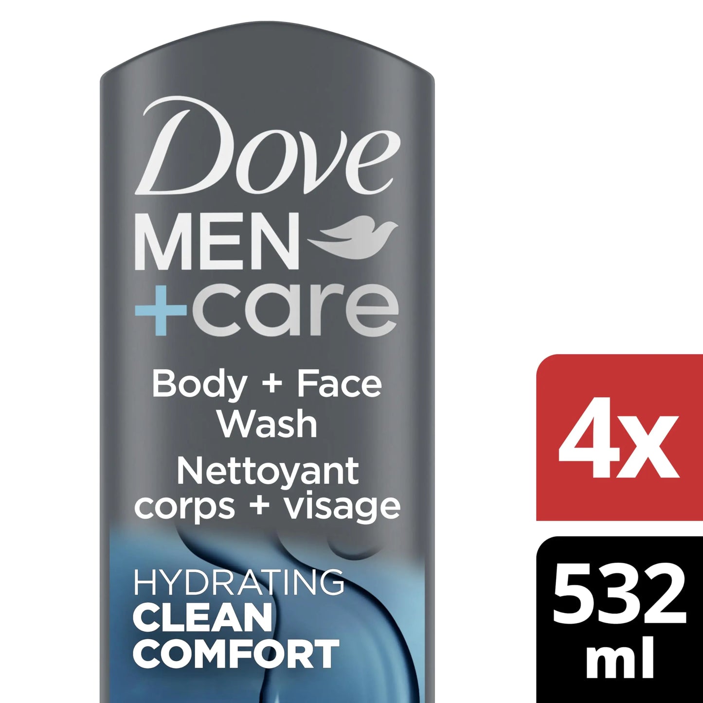 DOVE MEN + CARE Body and Face Wash Clean Comfort 4 Count