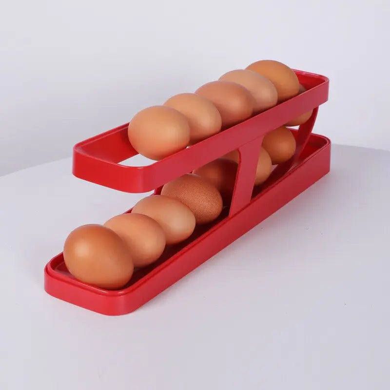 Soporte para huevos con desplazamiento automático