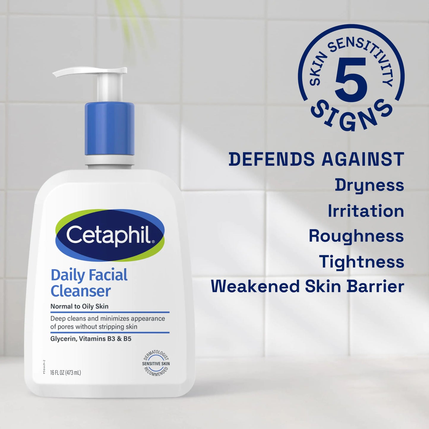 Cetaphil Face Wash, Daily Facial Cleanser for Sensitive