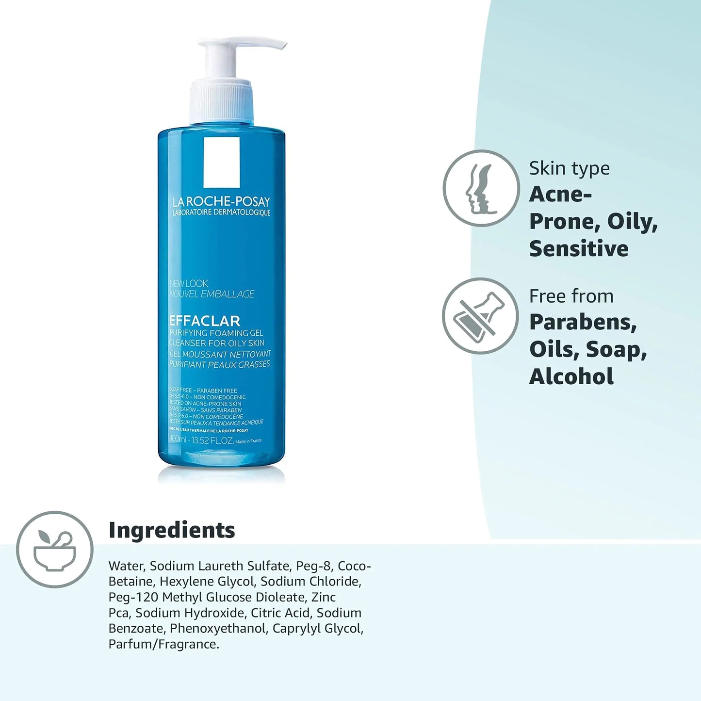 La Roche-Posay Effaclar Purifying Foaming Gel Cleanser for Oily Skin