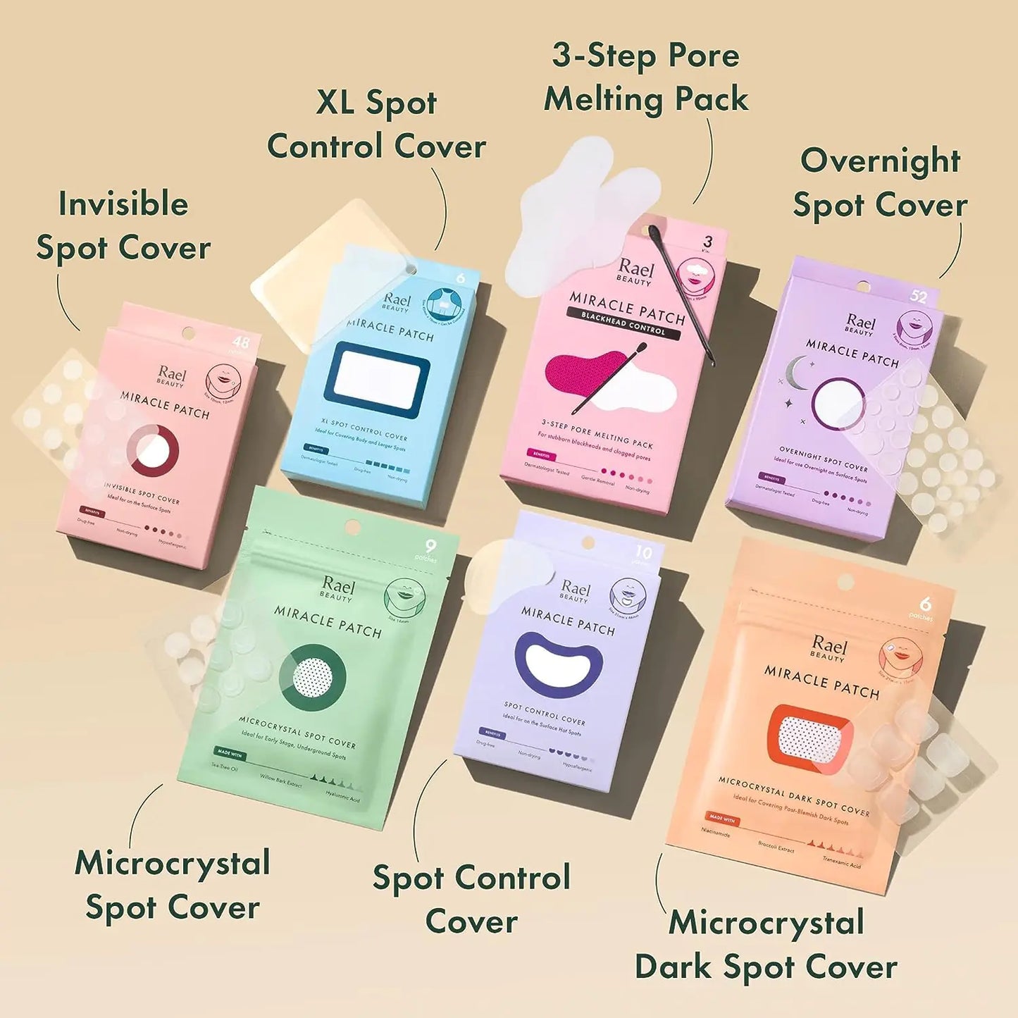 Rael Pimple Patches, Miracle Patches Large Spot Control Cover