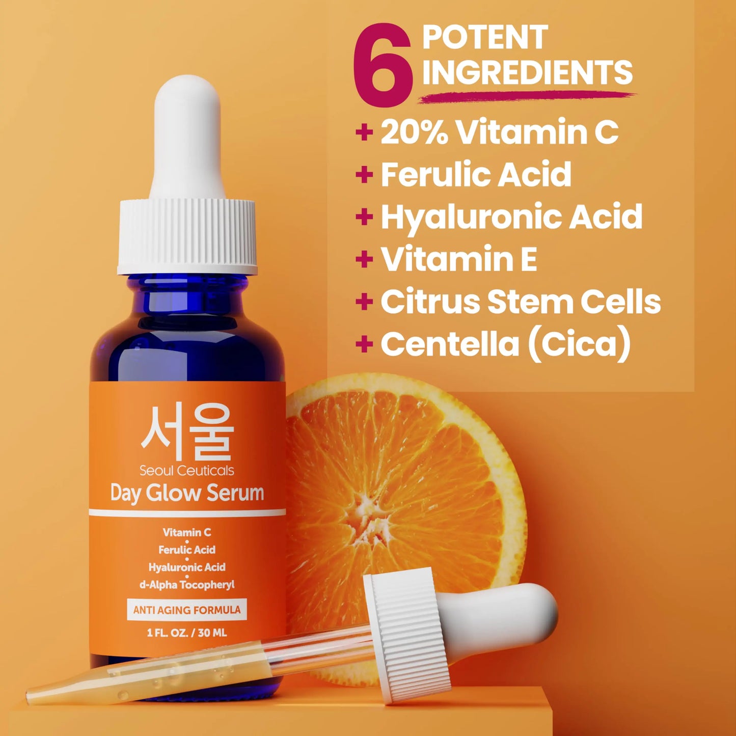 SeoulCeuticals Korean Skin Care 20% Vitamin C Hyaluronic Acid Serum