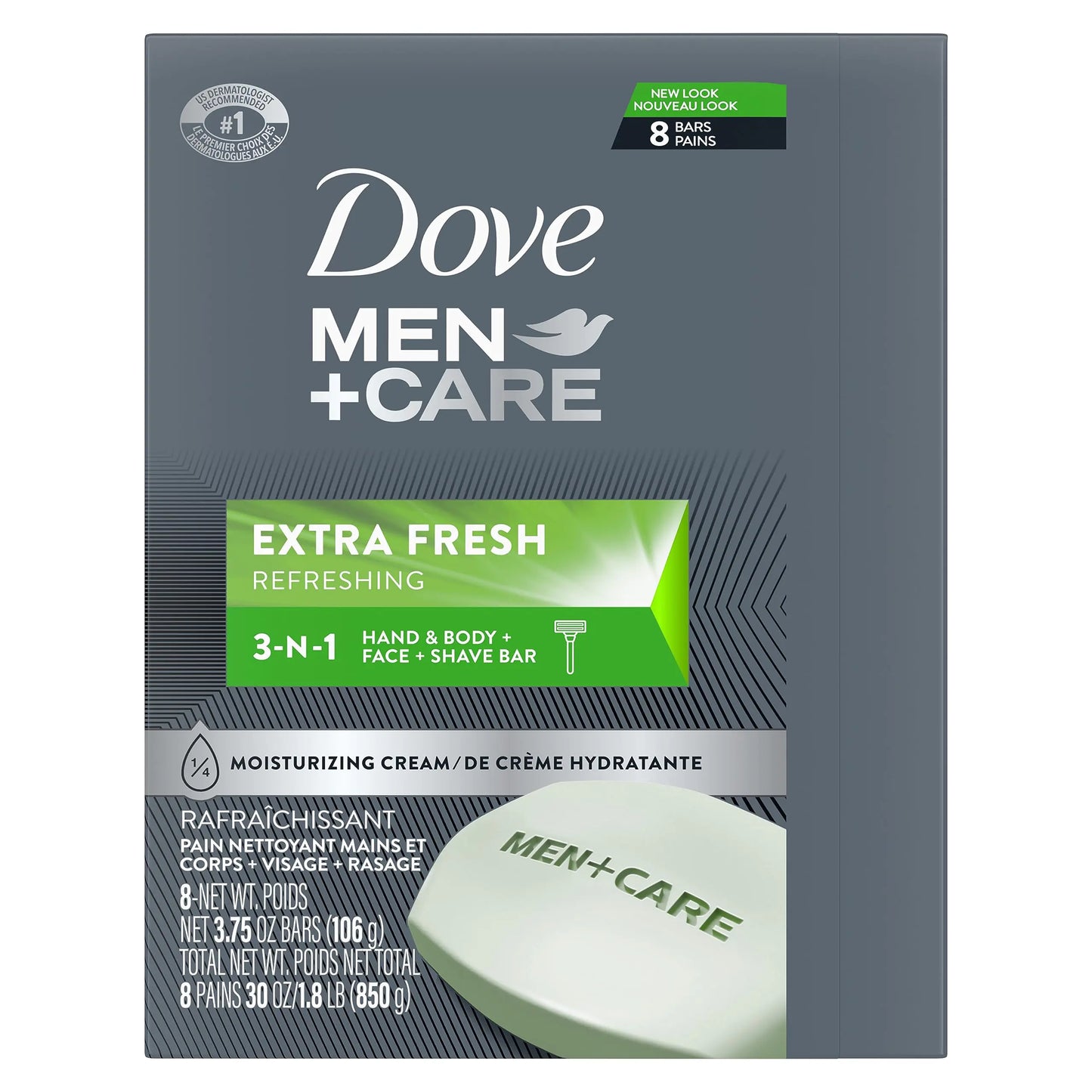 DOVE MEN + CARE 3 in 1 Bar Cleanser for Body, Face