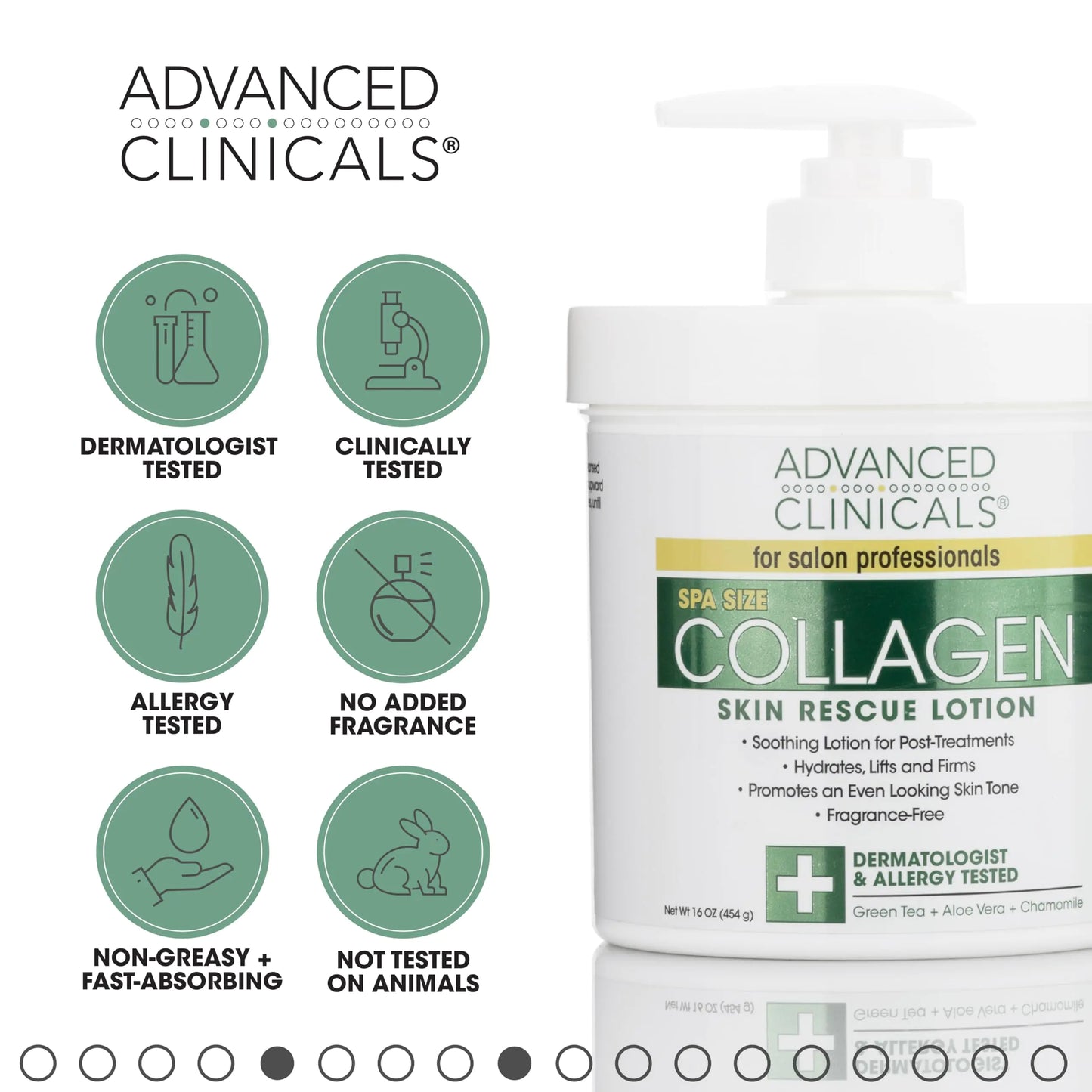 Advanced Clinicals Collagen Body Cream Moisturizer Lotion