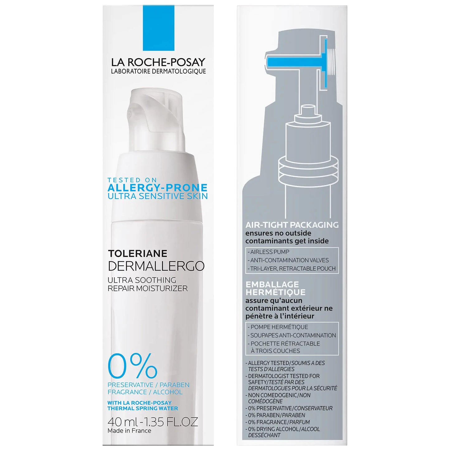 La Roche-Posay Toleriane Dermallergo Ultra Soothing Repair Face Moisturizer for Sensitive Skin