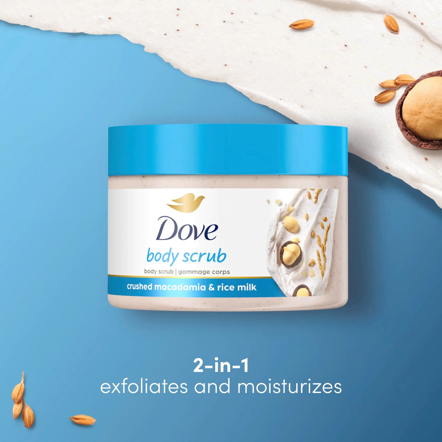 Dove Scrub Macadamia & Rice Milk