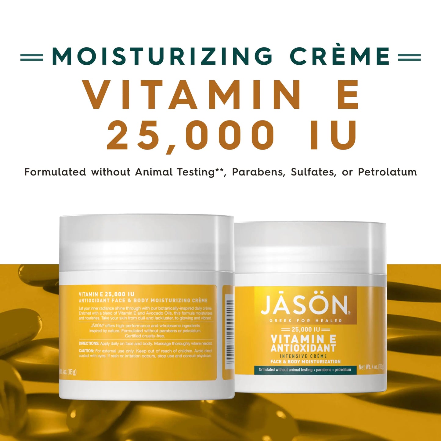 JASON Vitamin E 25, 000 IU Intensive Moisturizing Crème, For Face and Body