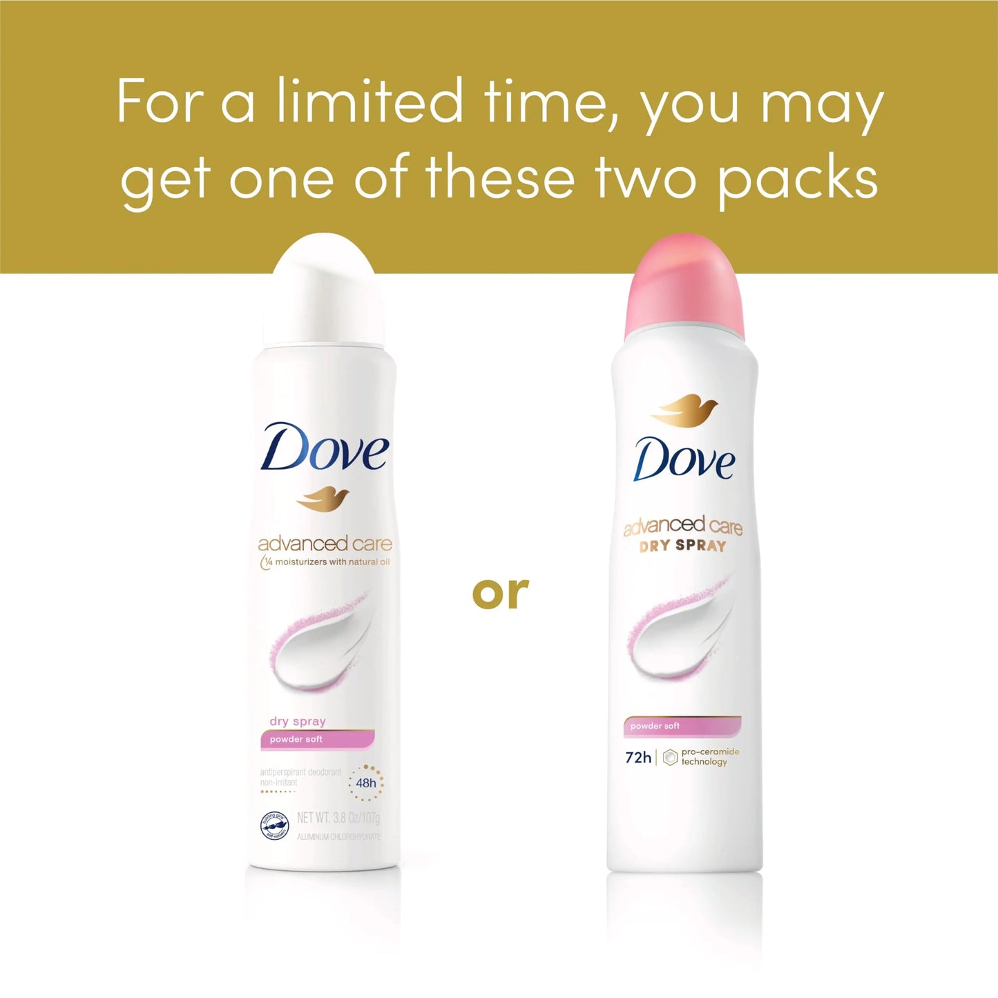 Dove Advanced Care Antiperspirant Deodorant Spray Powder Soft 3