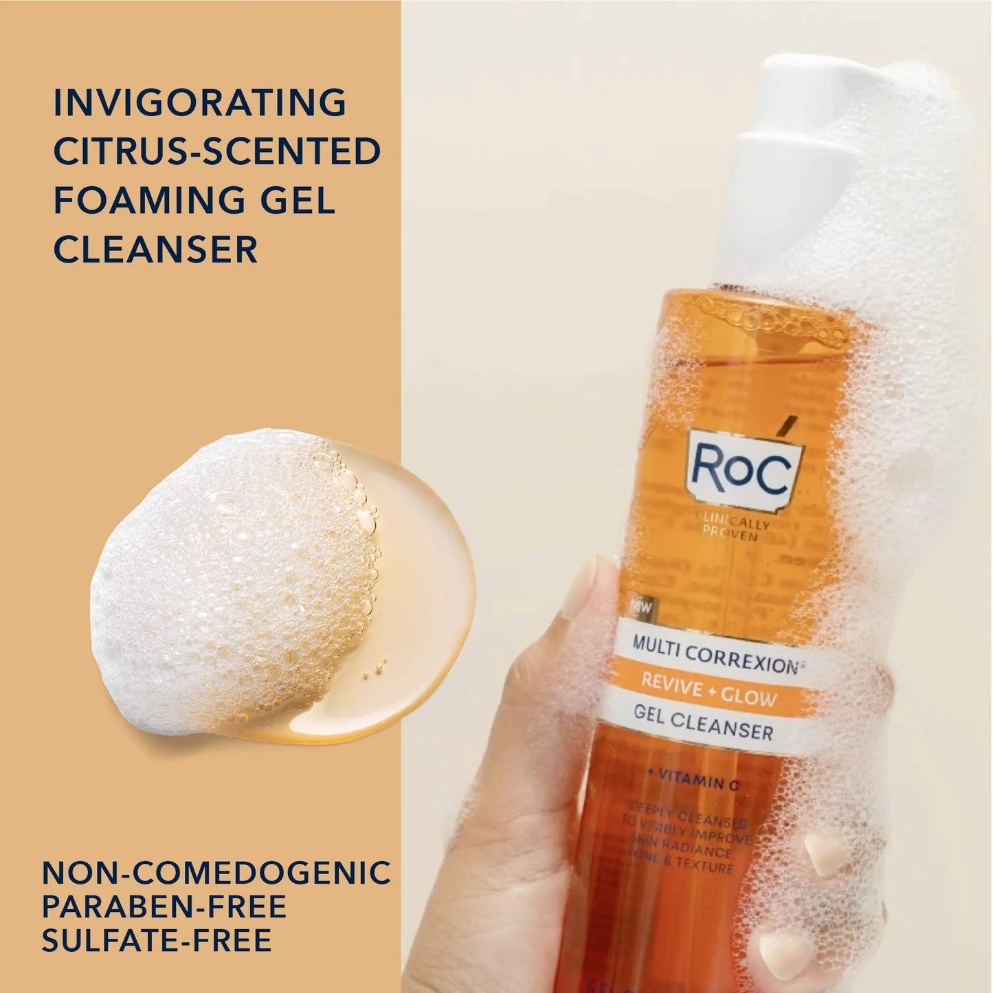 RoC Multi Correxion Revive + Glow Gel Facial Cleanser With Vitamin C