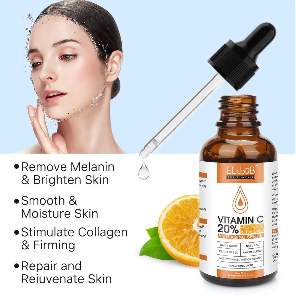 Premium 20% Vitamin C Serum For Face with Hyaluronic Acid, Retinol & Amino Acids