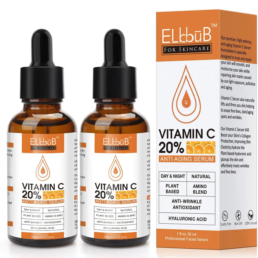 Premium 20% Vitamin C Serum For Face with Hyaluronic Acid, Retinol & Amino Acids