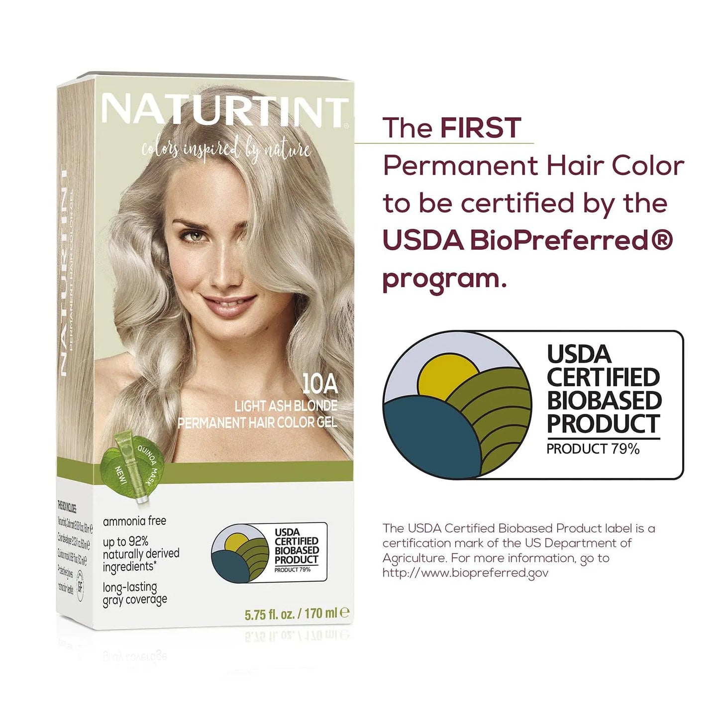 Naturtint Permanent Hair Color 10A Light Ash Blonde