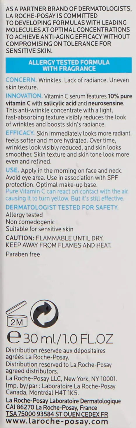 La Roche-Posay Pure Vitamin C Face Serum with Hyaluronic Acid & Salicylic Acid