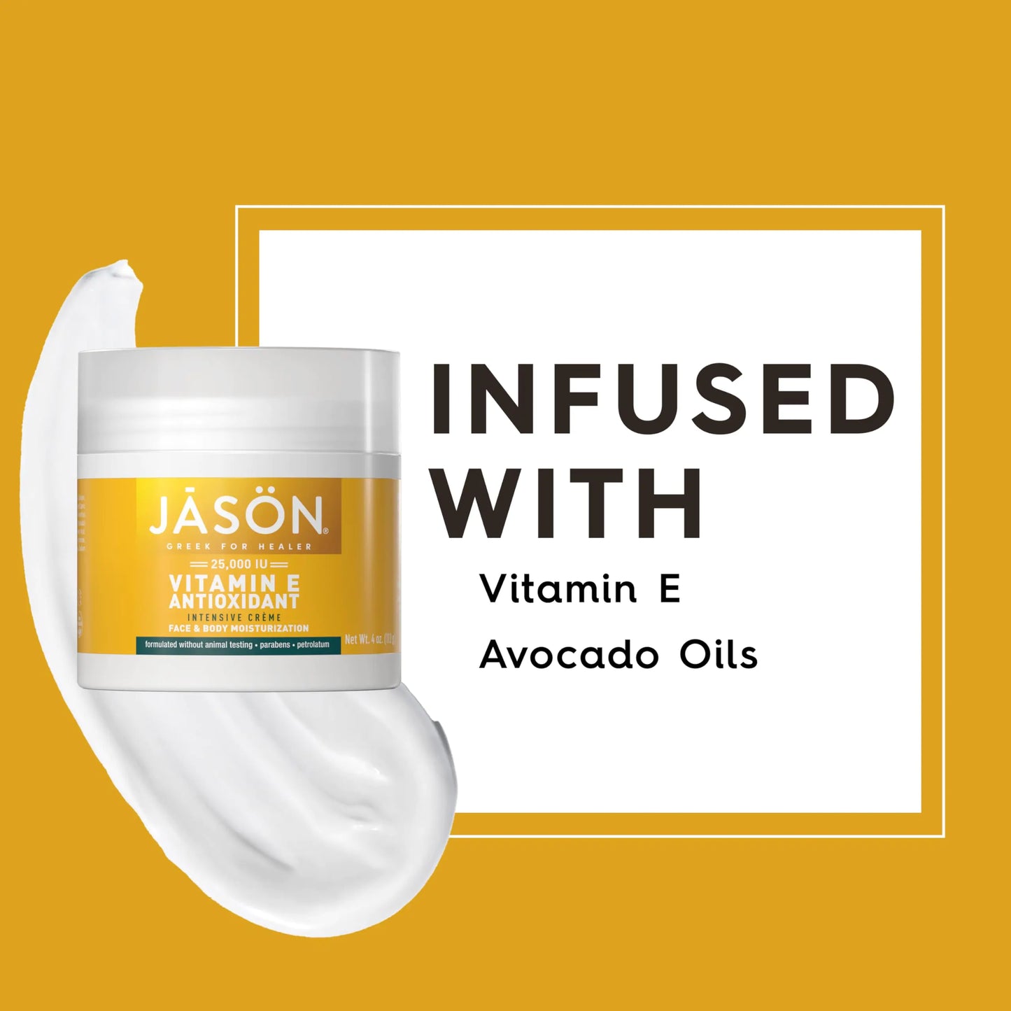 JASON Vitamin E 25, 000 IU Intensive Moisturizing Crème, For Face and Body